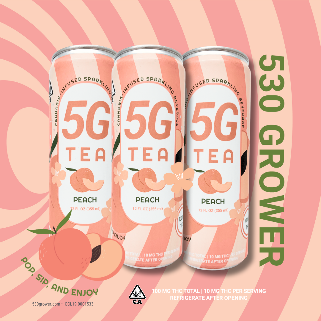 5G Peach Tea by 530 Grower Peach Tea Pop Sip and Enjoy 5G