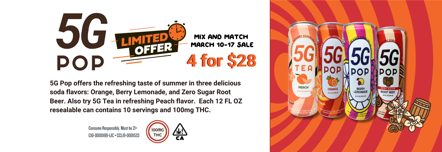 5G Tea and 5G Pop Sip and Enjoy March Mania Any 4 for $28.00 Mix and Match 10 to 17 2025