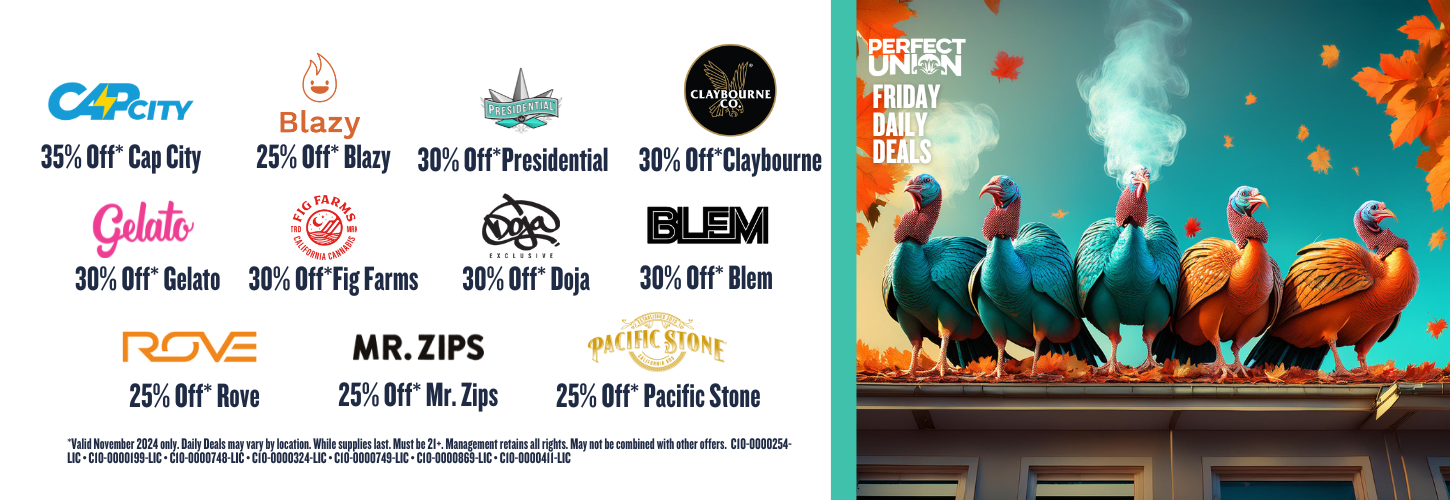 Friday November 2024 Daily Deals at Perfect Union